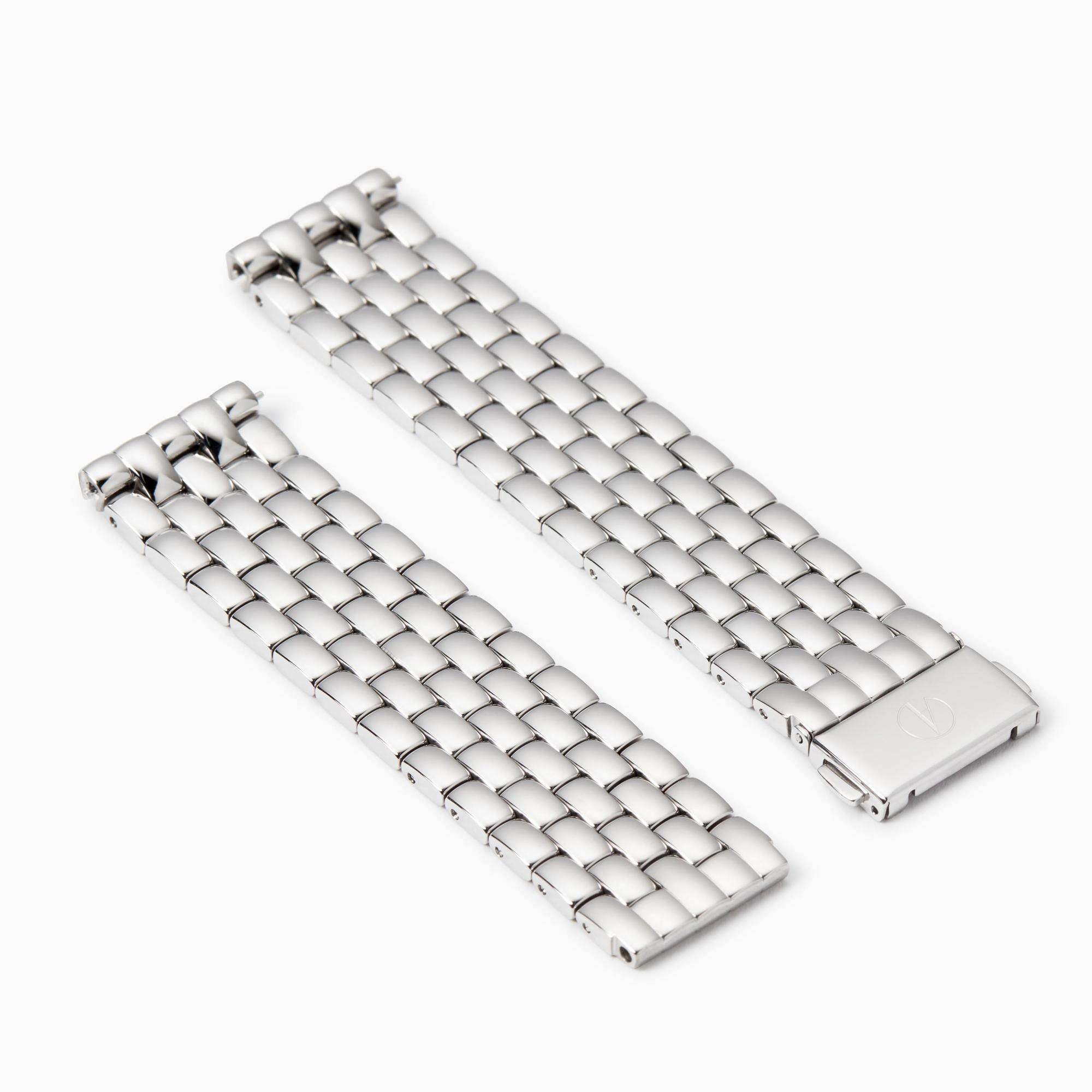 Accurist Rectangle Ladies Silver Stainless Steel 19mm Bracelet